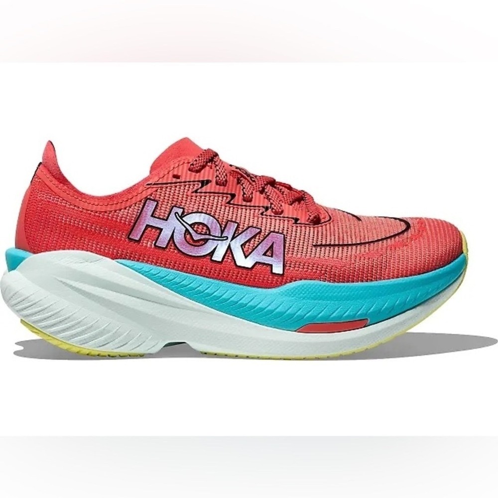 Hoka One One Mach X 2 Running Shoe Grapefruit Red Mens Size 11.5 New